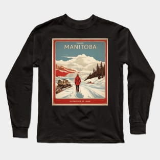 Manitoba Canada Vintage Poster Tourism Long Sleeve T-Shirt